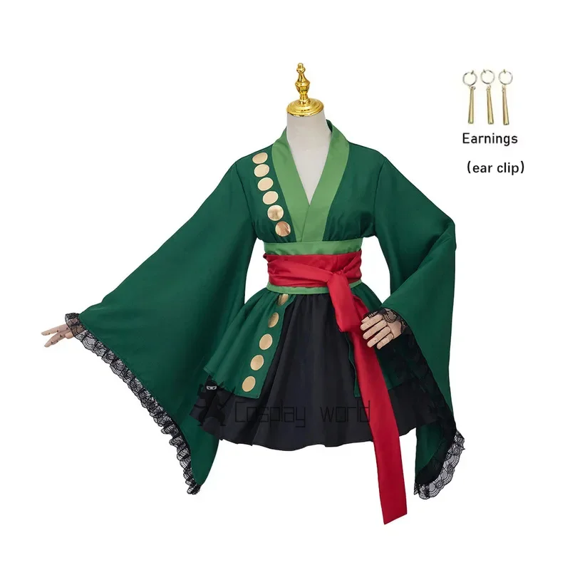Roronoa Cosplay Costume Halloween Kimono Dresses Outfits Anime Robe Cloak Belt Full Suit Outfit for Woman
Roronoa Cosplay Costume Halloween Kimono Dresses Outfits Anime Robe Cloak Belt Full Suit Outfit for Woman