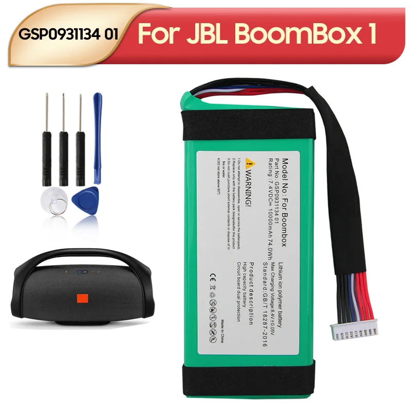 NEW Replacement Battery GSP0931134 01 For JBL BoomBox1 JBL BoomBox 1 Portable Bluetooth Speaker Batteries 10000mAh
NEW Replacement Battery GSP0931134 01 For JBL BoomBox1 JBL BoomBox 1 Portable Bluetooth Speaker Batteries 10000mAh