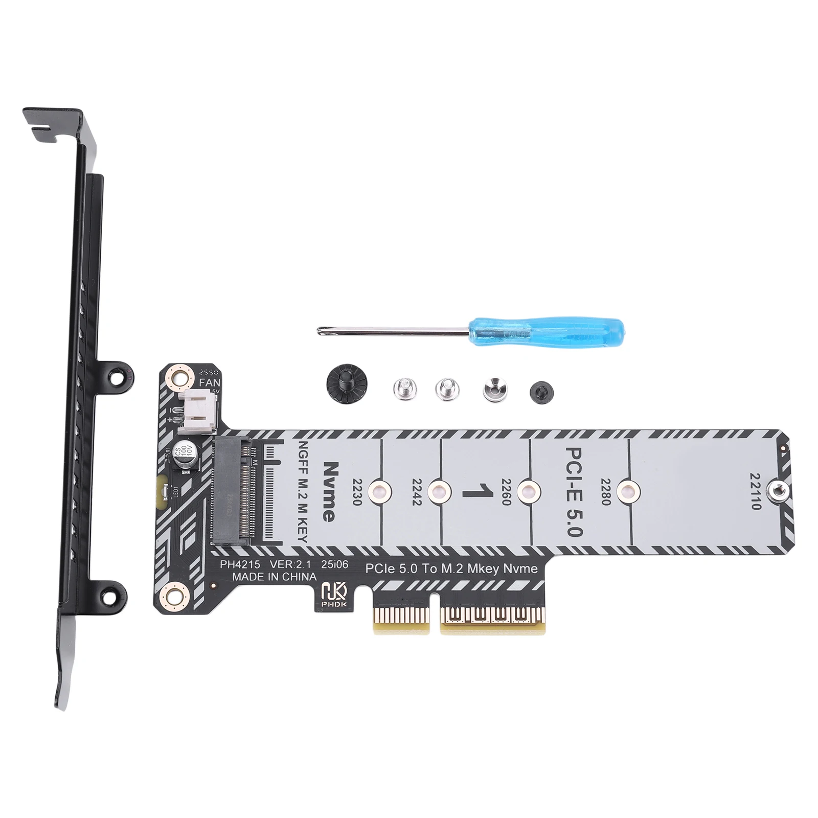 PCIe 5.0 To M.2 NVMe Adapter Card Full Height/Low Profile Bracket for 2230/42/60/80/110 SSD M.2 PCIe Adapter (Not for SATA NGFF)
PCIe 5.0 To M.2 NVMe Adapter Card Full Height/Low Profile Bracket for 2230/42/60/80/110 SSD M.2 PCIe Adapter (Not for SATA NGFF)