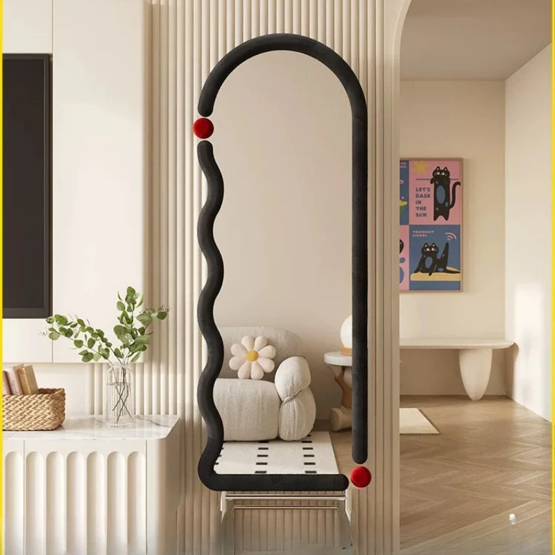 Corrugated full-body mirror Floor mirror Household movable and non-deforming real large
Corrugated full-body mirror Floor mirror Household movable and non-deforming real large