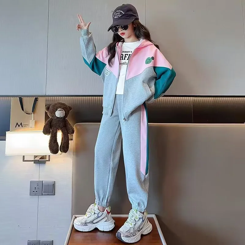Girls Coat +Pants Kids Suits 2PCS/Set Cotton 2024 Zipper Spring Autumn Cotton Formal Sport Teenagers Children Clothing
Girls Coat +Pants Kids Suits 2PCS/Set Cotton 2024 Zipper Spring Autumn Cotton Formal Sport Teenagers Children Clothing