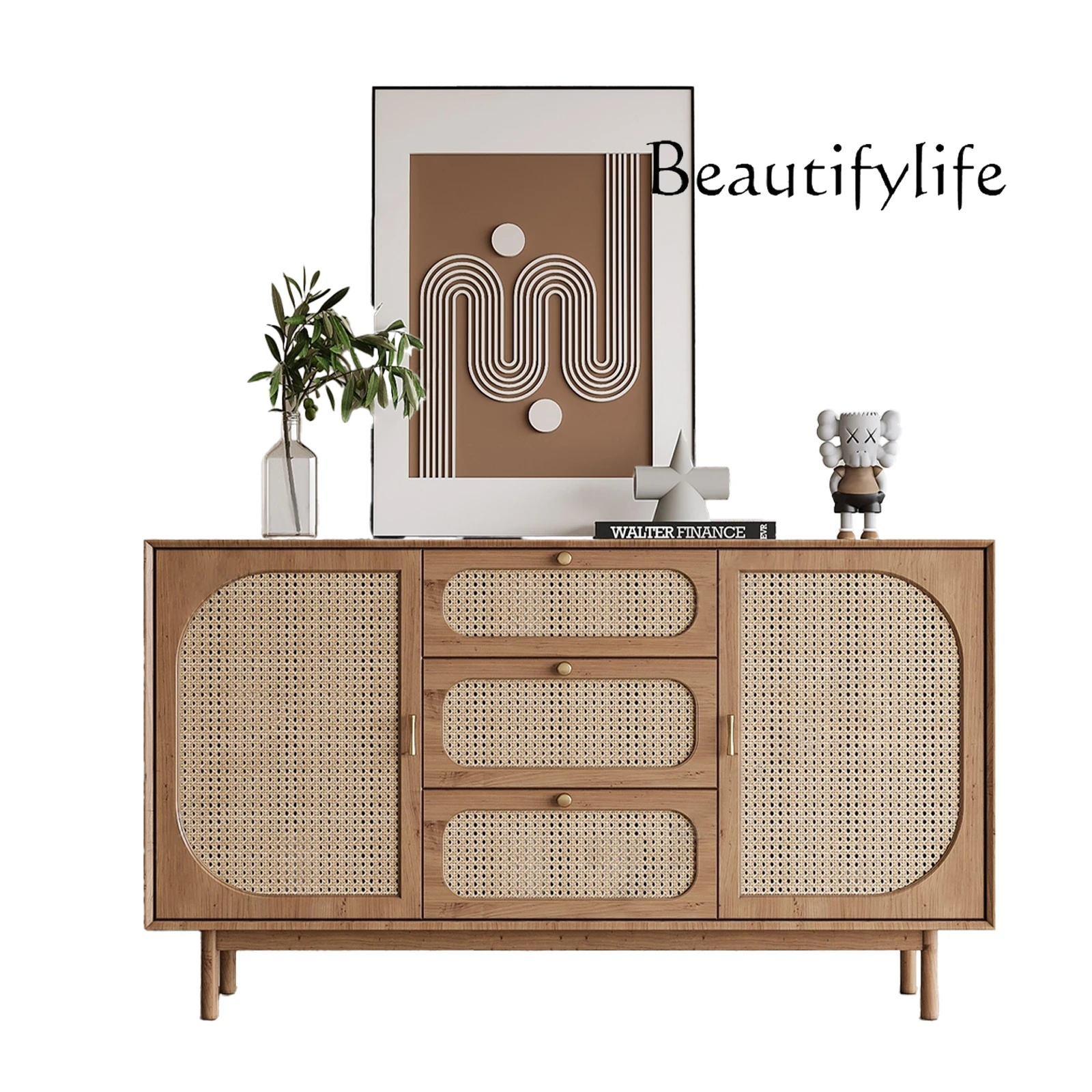 Wabi sandy wind rattan dining side cabinet Japanese home wall living room entrance storage cabinet шкаф пенал
Wabi sandy wind rattan dining side cabinet Japanese home wall living room entrance storage cabinet шкаф пенал