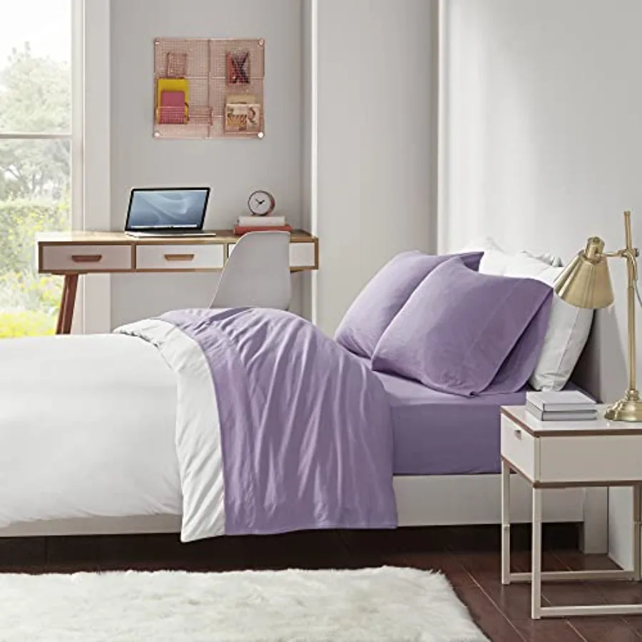 Cotton Blend Jersey Knit Bed Sheet Set Wrinkle Resistant Soft Sheets with 14" Deep Pocket All Season Cozy Bedding-Set Matching
Cotton Blend Jersey Knit Bed Sheet Set Wrinkle Resistant Soft Sheets with 14" Deep Pocket All Season Cozy Bedding-Set Matching