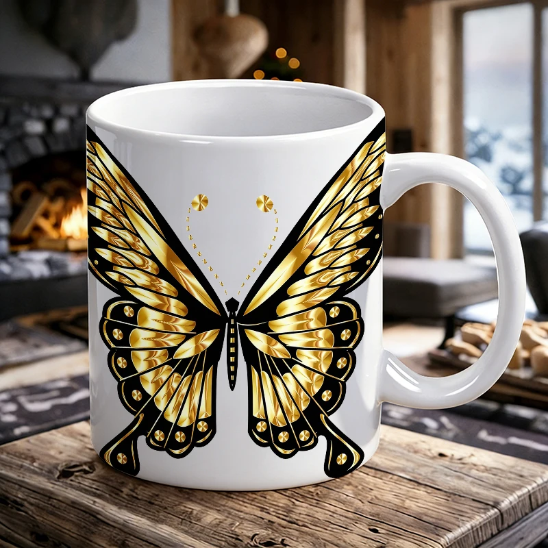 Golden Butterfly with Black Accents Luxurious Winged Art for Home Decor printed Mug Coffee Cup Ceramic Cup
Golden Butterfly with Black Accents Luxurious Winged Art for Home Decor printed Mug Coffee Cup Ceramic Cup
