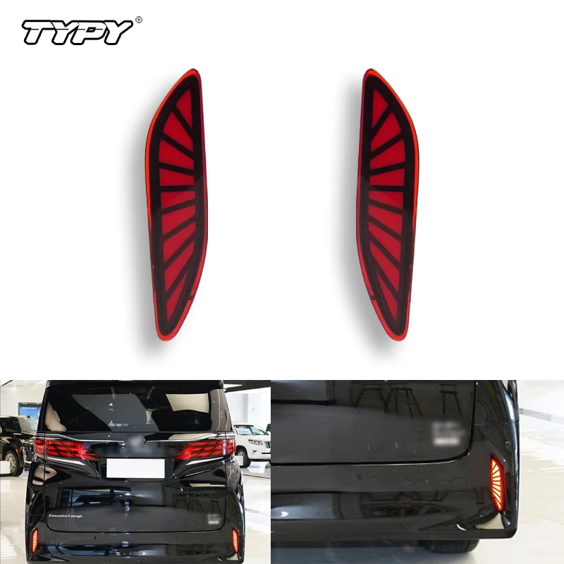TYPY 2PCS LED Bumper Reflector Lights For Toyota Alphard Tail/Brake Rear Fog Lamps and Dynamic Turn Signal Light 12V 2024
TYPY 2PCS LED Bumper Reflector Lights For Toyota Alphard Tail/Brake Rear Fog Lamps and Dynamic Turn Signal Light 12V 2024