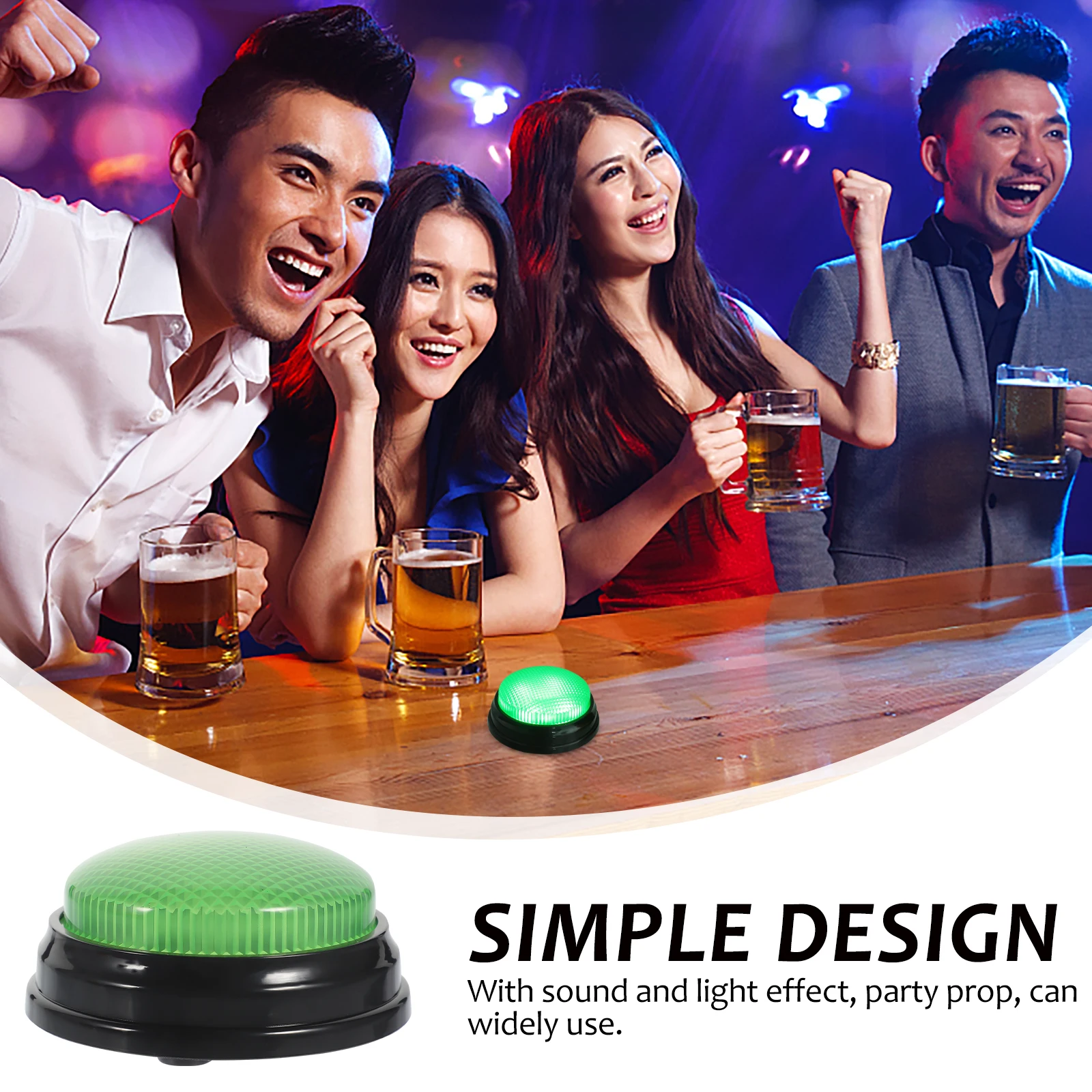 1pc Light Up Buzzers Sound Party Prop Funny Game Button Office Prank Voice Button Team Building Activity Party Supply
1pc Light Up Buzzers Sound Party Prop Funny Game Button Office Prank Voice Button Team Building Activity Party Supply