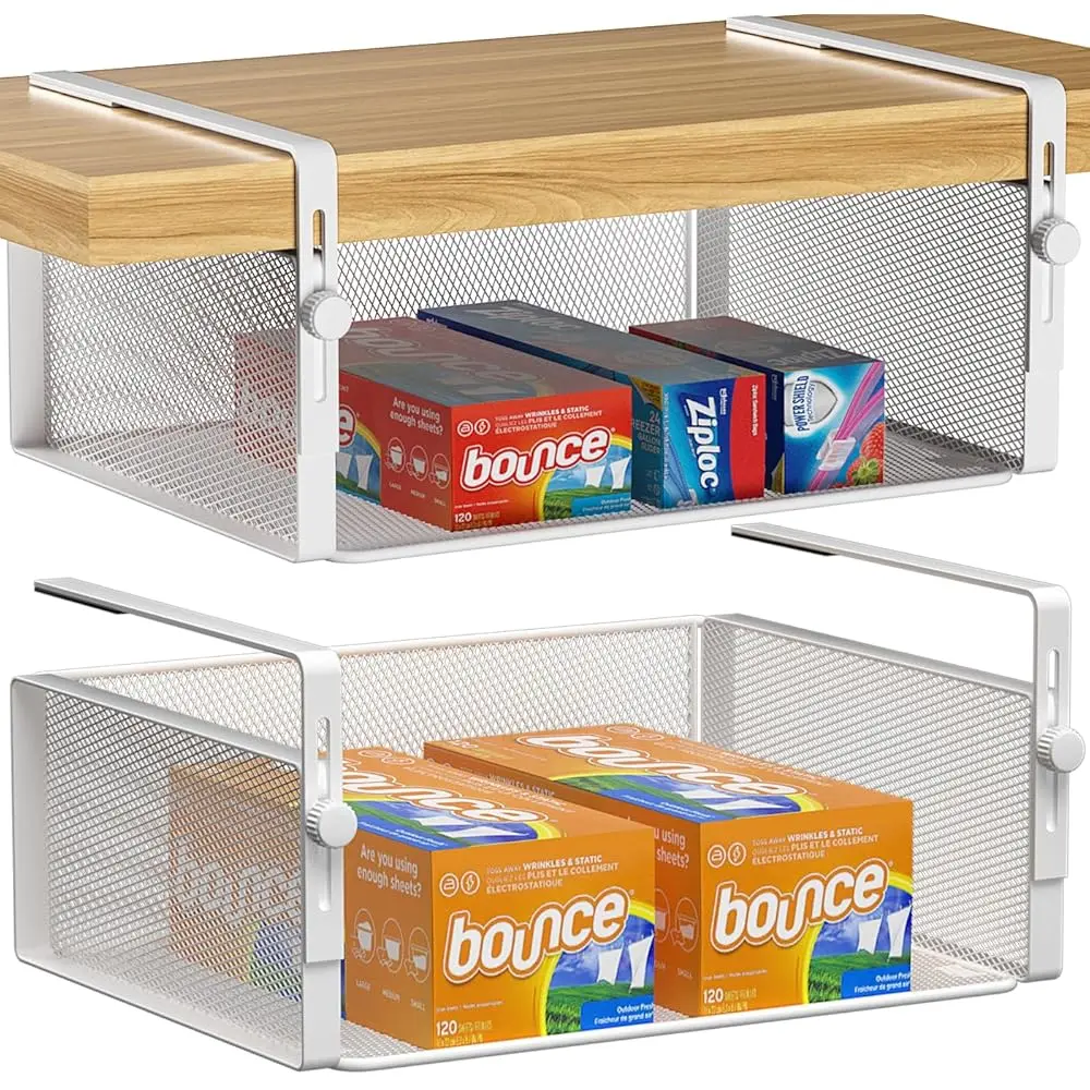 2Pa Under Shelf Basket Organizer,Adjustable Hanging Holder For Cabinet Pantry Kitchen Cupboard Desk Counter Bookshelf
2Pa Under Shelf Basket Organizer,Adjustable Hanging Holder For Cabinet Pantry Kitchen Cupboard Desk Counter Bookshelf