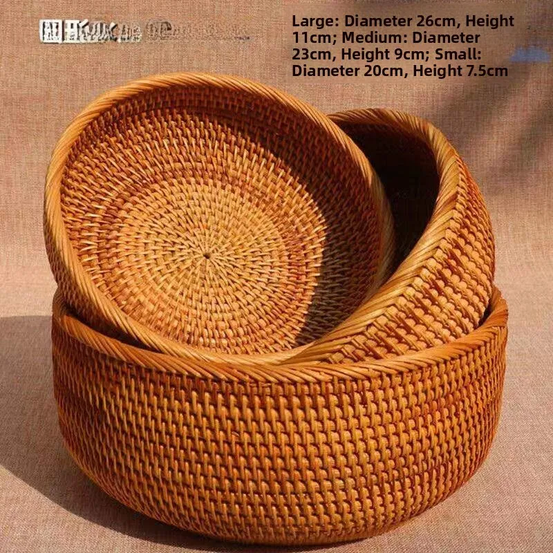 Handwoven Bamboo Fruit Basket round Breakfast Bread Tray Steamed Bun Basket Storage Caddy Living Room Decorative Basket
Handwoven Bamboo Fruit Basket round Breakfast Bread Tray Steamed Bun Basket Storage Caddy Living Room Decorative Basket
