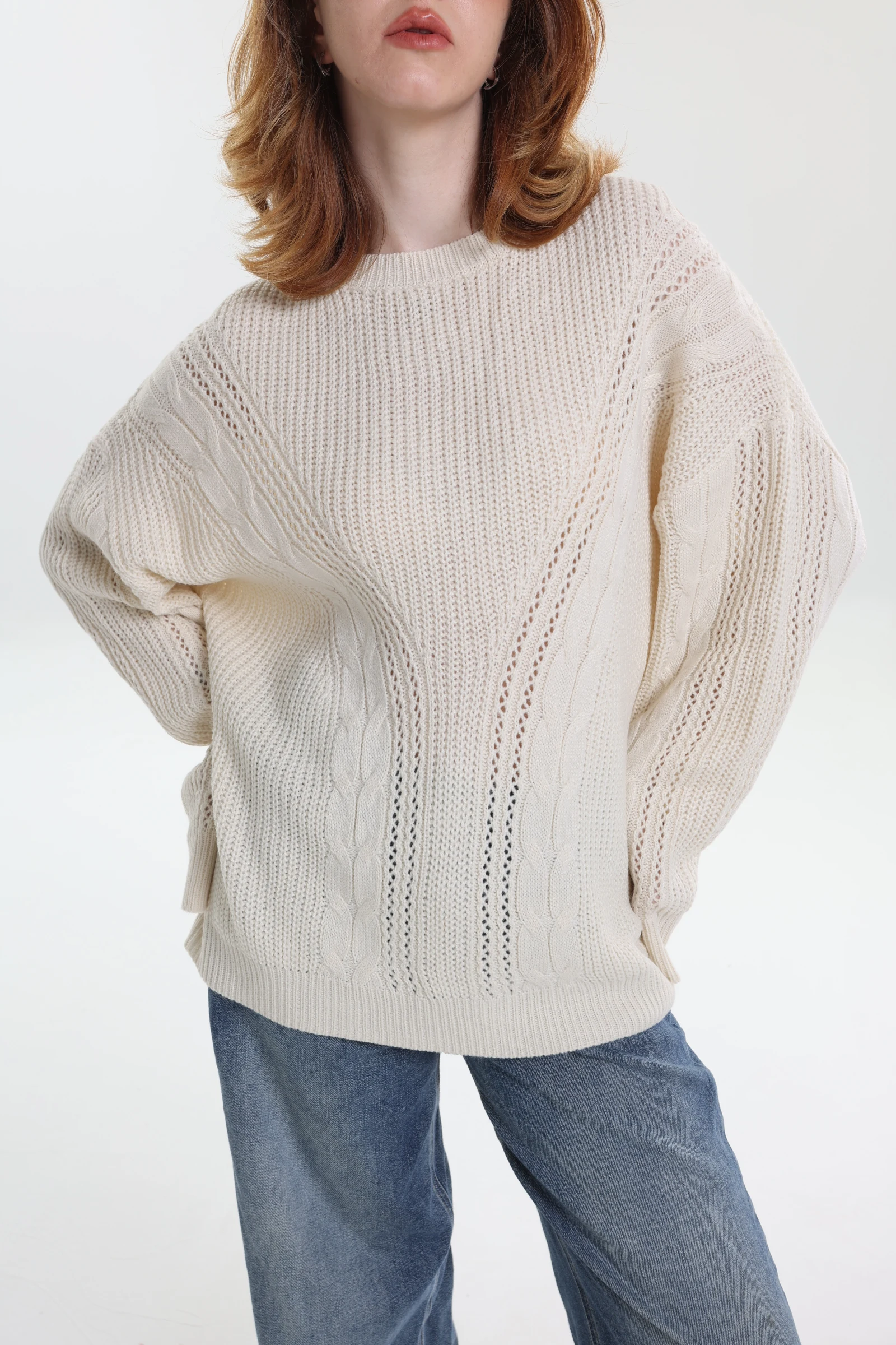 Plus Size Women Casual Crew Neck Sweater Oversized Loose Fit Long Sleeve Solid Color Cable Knit Pullover Autumn Winter
Plus Size Women Casual Crew Neck Sweater Oversized Loose Fit Long Sleeve Solid Color Cable Knit Pullover Autumn Winter