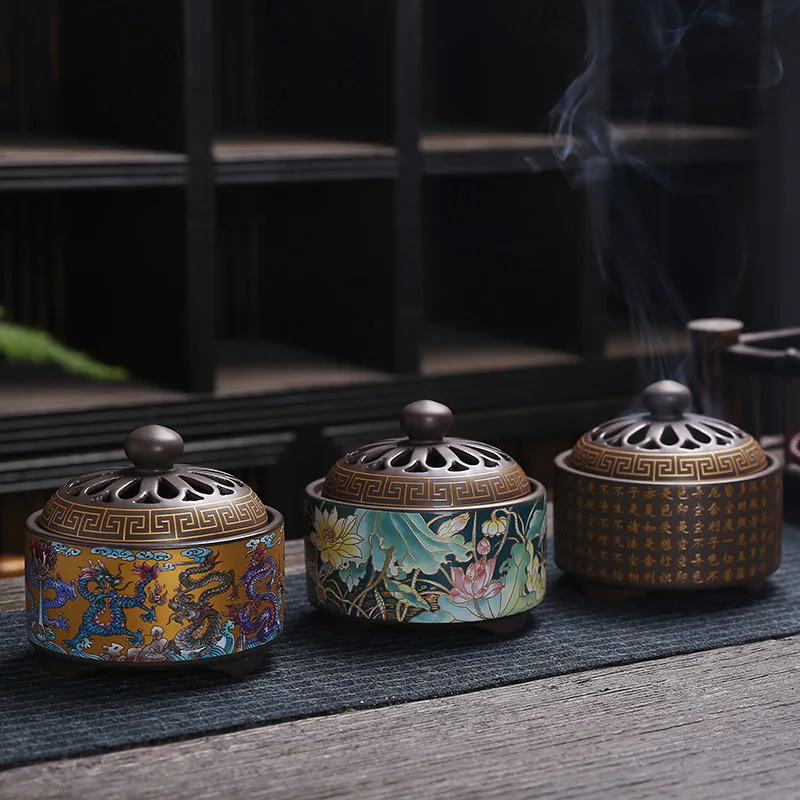 Retro Cloisonné Burner Enamel Porcelain Censer for Home Tea Room for Stick & Coil Incense Porcelain Decorative Censer Gift
Retro Cloisonné Burner Enamel Porcelain Censer for Home Tea Room for Stick & Coil Incense Porcelain Decorative Censer Gift