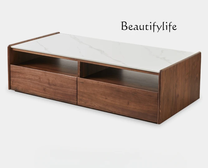 Solid Wood Coffee Table Modern Minimalist Black Walnut Living Room Storage Tea Table Household Small Apartment
Solid Wood Coffee Table Modern Minimalist Black Walnut Living Room Storage Tea Table Household Small Apartment