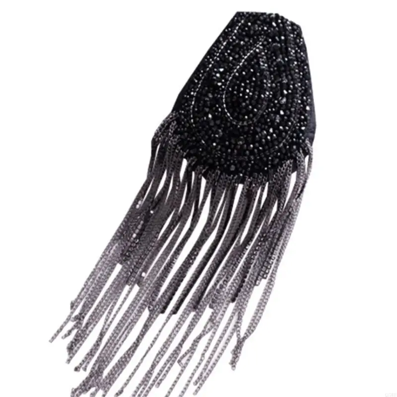 Q5WE Badges Chain Fringed Shoulder Pads Shoulder Jewelry Chain Vintage Tassel Link Shoulder Epaulet Gothic Punk Shoulder Boar
Q5WE Badges Chain Fringed Shoulder Pads Shoulder Jewelry Chain Vintage Tassel Link Shoulder Epaulet Gothic Punk Shoulder Boar