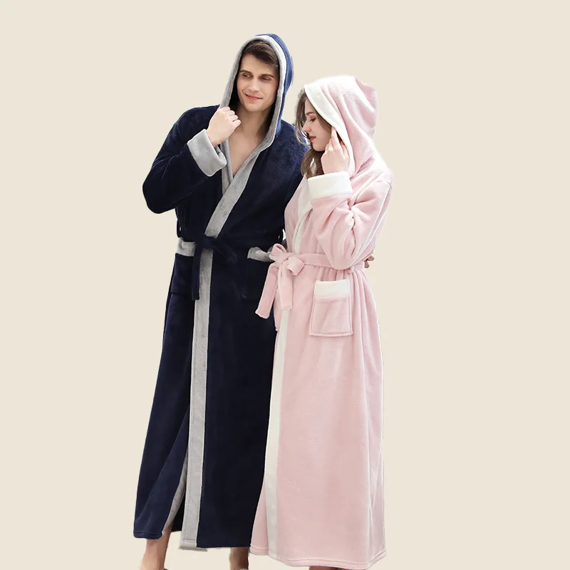 Women Men Flannel Hooded Bath Robe Shower Sleepwear Nightgowns Robe Male Female Bathrobe Long Woman Man Pajamas
Women Men Flannel Hooded Bath Robe Shower Sleepwear Nightgowns Robe Male Female Bathrobe Long Woman Man Pajamas