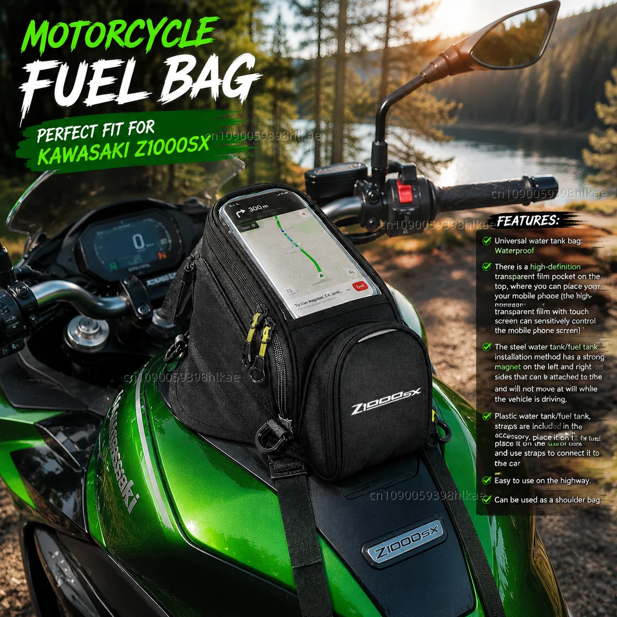 NEW Universal Magnetic Fuel Tank Bag Motorcycle Phone Navigation Pack For Kawasaki Z 1000SX z1000 SX 2013-2023
NEW Universal Magnetic Fuel Tank Bag Motorcycle Phone Navigation Pack For Kawasaki Z 1000SX z1000 SX 2013-2023