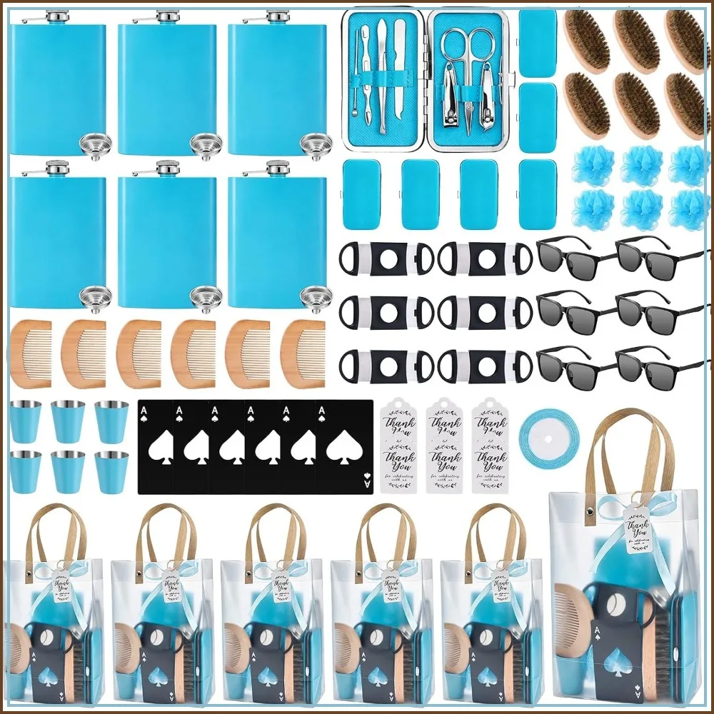 6-Pack Baby Shower Prizes for Men: Hip Flask, Bottle Opener, Manicure Kit, Bath Sponge, Sunglasses & Gift Bag – Perfect for Game Winners & Bachelor Parties (Blue)
6-Pack Baby Shower Prizes for Men: Hip Flask, Bottle Opener, Manicure Kit, Bath Sponge, Sunglasses & Gift Bag – Perfect for Game Winners & Bachelor Parties (Blue)