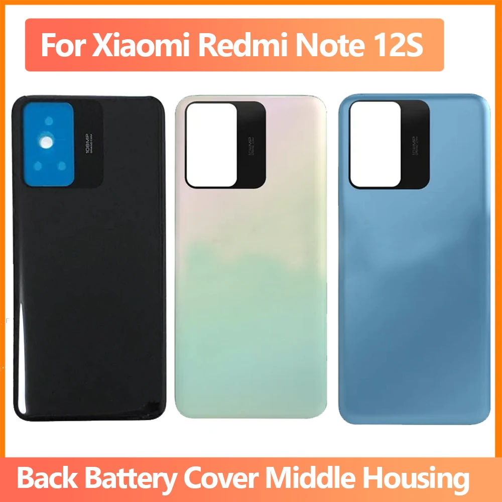 Крышка батарейного отсека, задняя дверь корпуса для Xiaomi Redmi Note 12S, крышка батарейного отсека с логотипом, клейкая наклейка, запасные части
Крышка батарейного отсека, задняя дверь корпуса для Xiaomi Redmi Note 12S, крышка батарейного отсека с логотипом, клейкая наклейка, запасные части
