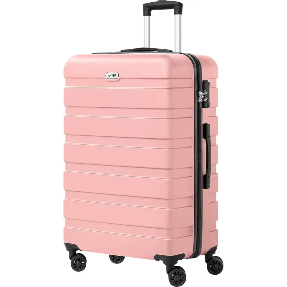Lightweight 28 Inch Pink ABS Hardshell Suitcase with 4 Spinner Wheels and TSA Lock
Lightweight 28 Inch Pink ABS Hardshell Suitcase with 4 Spinner Wheels and TSA Lock