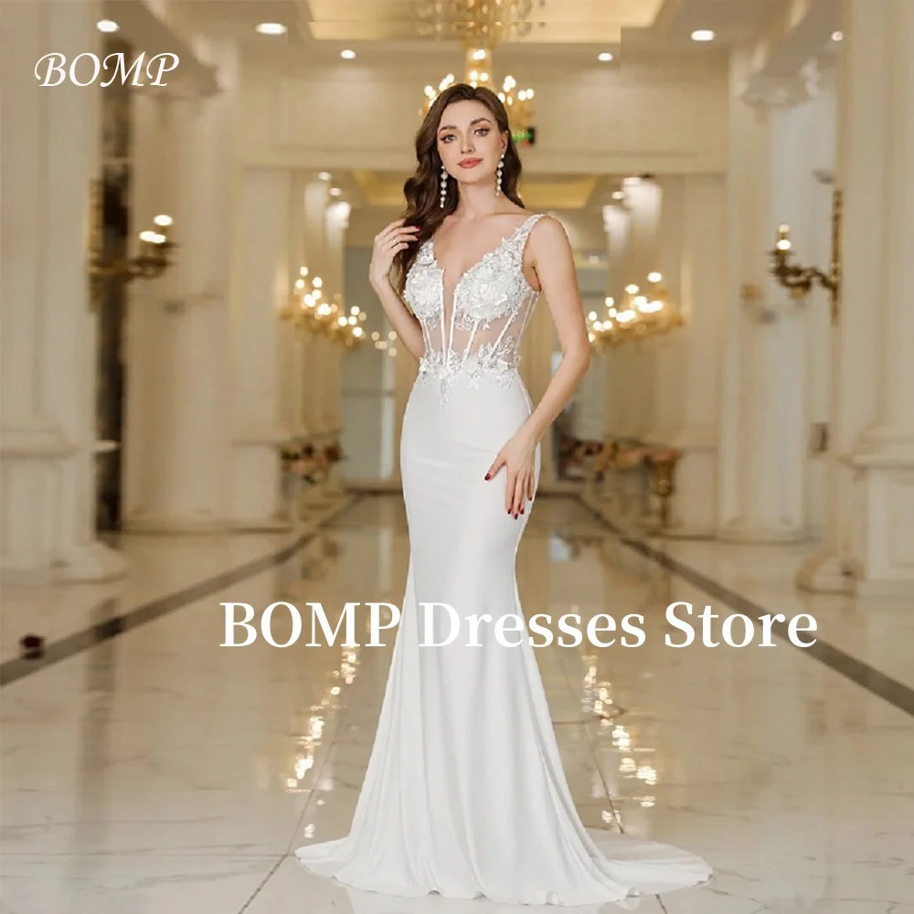 BOMP Elegant Wedding Dresses Cut-Out Spaghetti Staps Photo shoot Mermaid Floor-Lenghth Evening Gowns Corset Customized
BOMP Elegant Wedding Dresses Cut-Out Spaghetti Staps Photo shoot Mermaid Floor-Lenghth Evening Gowns Corset Customized
