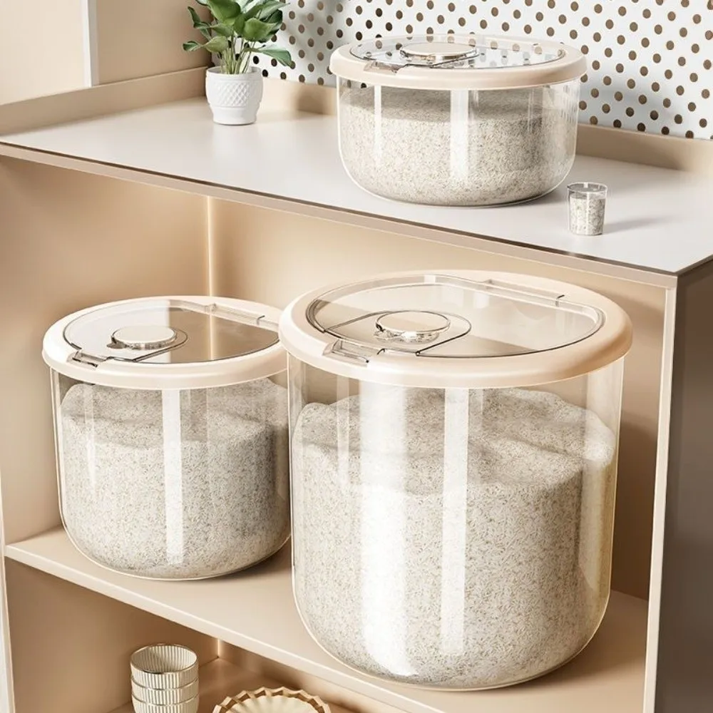 New Clear Grain Storage Bin Moisture-proof Insect-Proof Kitchen Storage Bin Large Capacity PP Airtight Storage Bucket Home Use
New Clear Grain Storage Bin Moisture-proof Insect-Proof Kitchen Storage Bin Large Capacity PP Airtight Storage Bucket Home Use