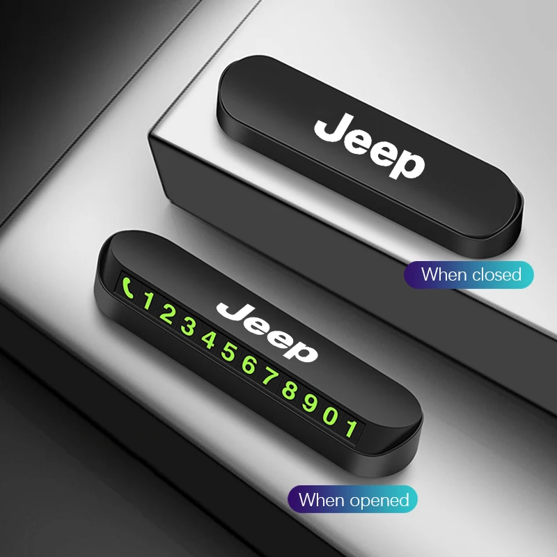 Карта-табличка с номером телефона для парковки автомобиля, для Jeep Renegade, Compass, Grand Cherokee, Wrangler JK, Gladiator, Patriot
Карта-табличка с номером телефона для парковки автомобиля, для Jeep Renegade, Compass, Grand Cherokee, Wrangler JK, Gladiator, Patriot