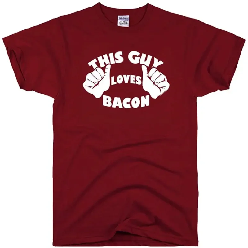 Slim Fit Cotton Clothing Men's This Guy Loves Bacon T Shirt Funny Male Gift T-shirts Custom
Slim Fit Cotton Clothing Men's This Guy Loves Bacon T Shirt Funny Male Gift T-shirts Custom
