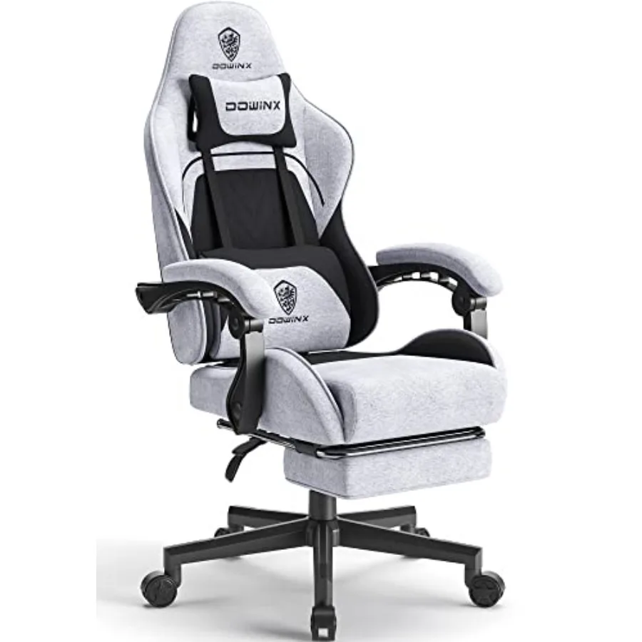 Gaming Chair Fabric with Pocket Spring Cushion, Massage Game Chair Cloth with Headrest, Ergonomic Computer Chair with Footrest
Gaming Chair Fabric with Pocket Spring Cushion, Massage Game Chair Cloth with Headrest, Ergonomic Computer Chair with Footrest