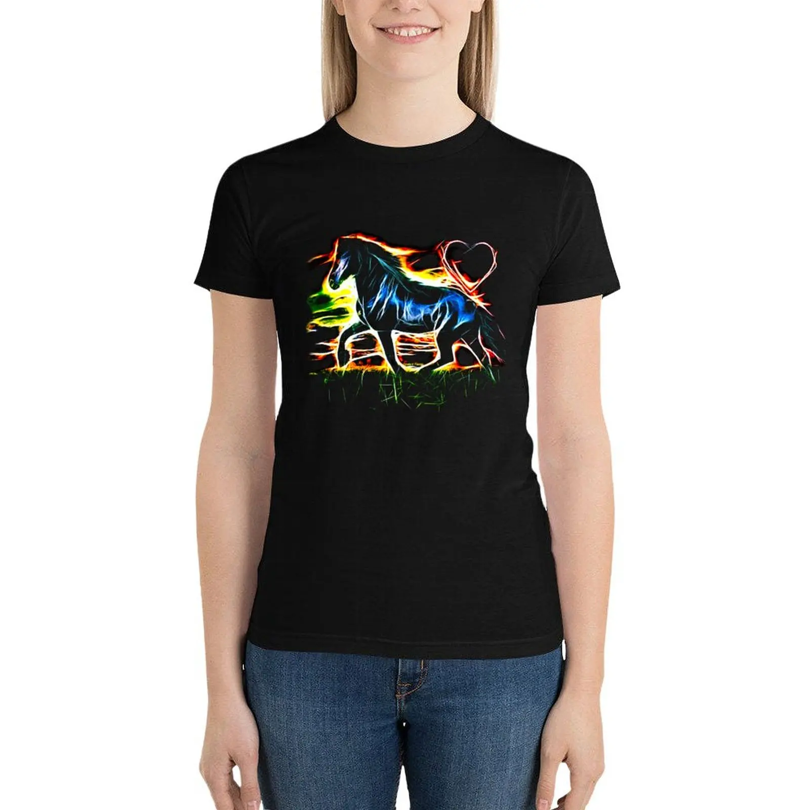 Horse Lover Black Beauty T-Shirt Short sleeve tee hippie clothes t shirt for Women
Horse Lover Black Beauty T-Shirt Short sleeve tee hippie clothes t shirt for Women