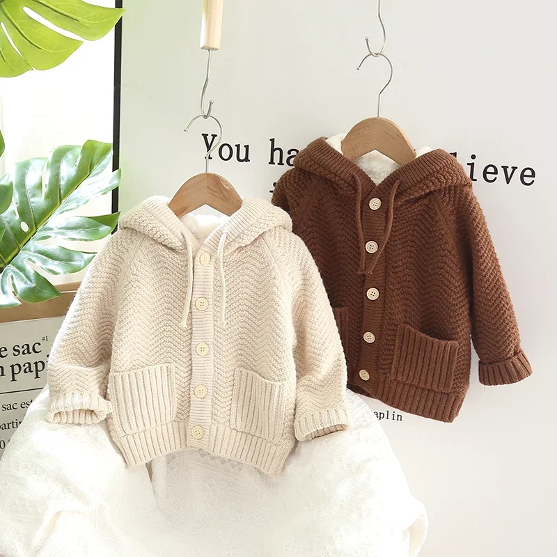 Spring Baby Sweater With Hooded Children Clothing Baby Boys Girls Cardigan Knitted Warm Cardigan Sweater Kid Spring Clothes
Spring Baby Sweater With Hooded Children Clothing Baby Boys Girls Cardigan Knitted Warm Cardigan Sweater Kid Spring Clothes