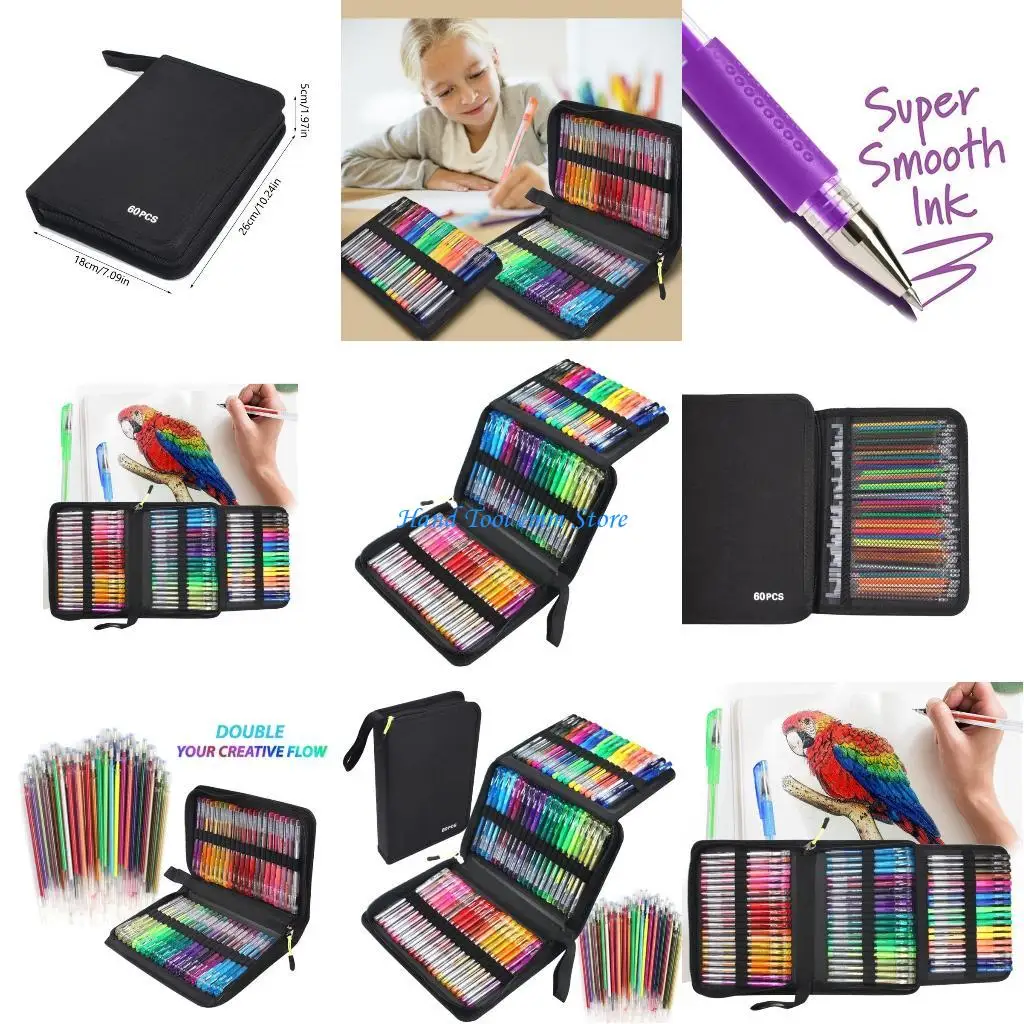 H37F Gel Pens for Adults Colouring 60 Colouring Pens with 60 Refills Coloured Gel Pen Set for Kids Drawing Crafting Doodling
H37F Gel Pens for Adults Colouring 60 Colouring Pens with 60 Refills Coloured Gel Pen Set for Kids Drawing Crafting Doodling