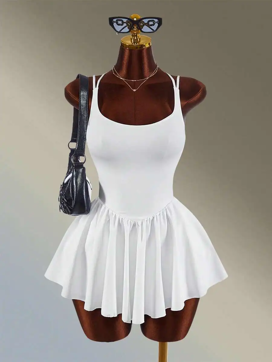 Womens White Pleated Casual Tennis Dress Summer Minimalist Workout
Womens White Pleated Casual Tennis Dress Summer Minimalist Workout