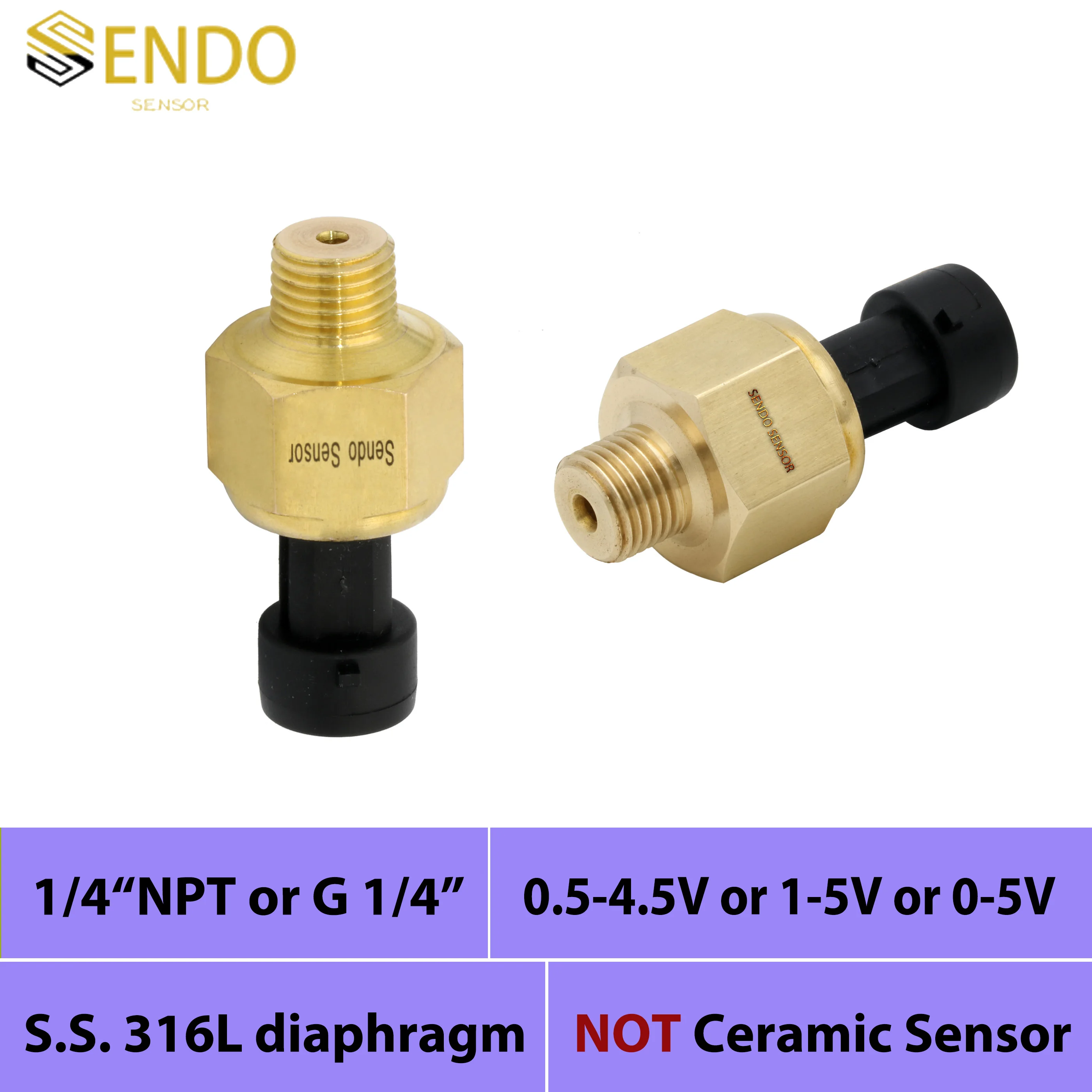 0 150psi industrial pressure sensor 0.5 4.5V 1 5V 0 5V signal 10 bar 1.2mpa gauge 100 psig 1 4NPT G14 thread AISI 316L diaphgram
0 150psi industrial pressure sensor 0.5 4.5V 1 5V 0 5V signal 10 bar 1.2mpa gauge 100 psig 1 4NPT G14 thread AISI 316L diaphgram