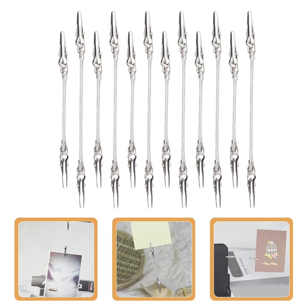 12 Pcs Memorandum Double Notes Holder Office Alligator Clips Metal Painting Stand for Crafts
12 Pcs Memorandum Double Notes Holder Office Alligator Clips Metal Painting Stand for Crafts