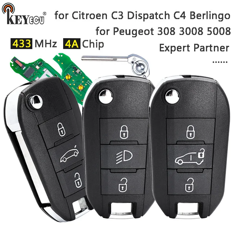 KEYECU 433 МГц 4A чип дистанционный брелок 3 кнопки HU83 лезвие для Peugeot 308 4008 Citroen Aircross C3 C5 C6
KEYECU 433 МГц 4A чип дистанционный брелок 3 кнопки HU83 лезвие для Peugeot 308 4008 Citroen Aircross C3 C5 C6