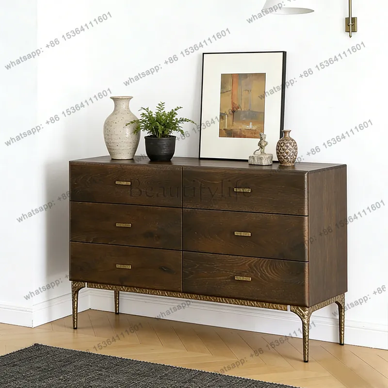 Liudou imported French oak side cabinet living room retro TV cabinet
Liudou imported French oak side cabinet living room retro TV cabinet