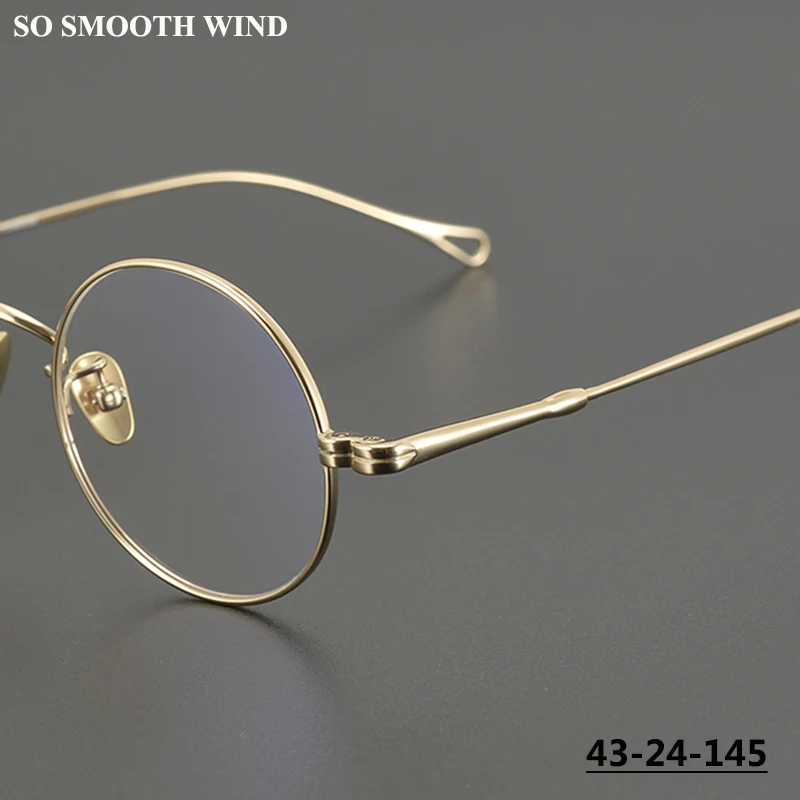 Pure Titanium Small Round Eyeglasses Ultralight Gold Wire Rim Circle Glasses Frame Men Women Quality Eyeglasses Spectacles MOD05
Pure Titanium Small Round Eyeglasses Ultralight Gold Wire Rim Circle Glasses Frame Men Women Quality Eyeglasses Spectacles MOD05