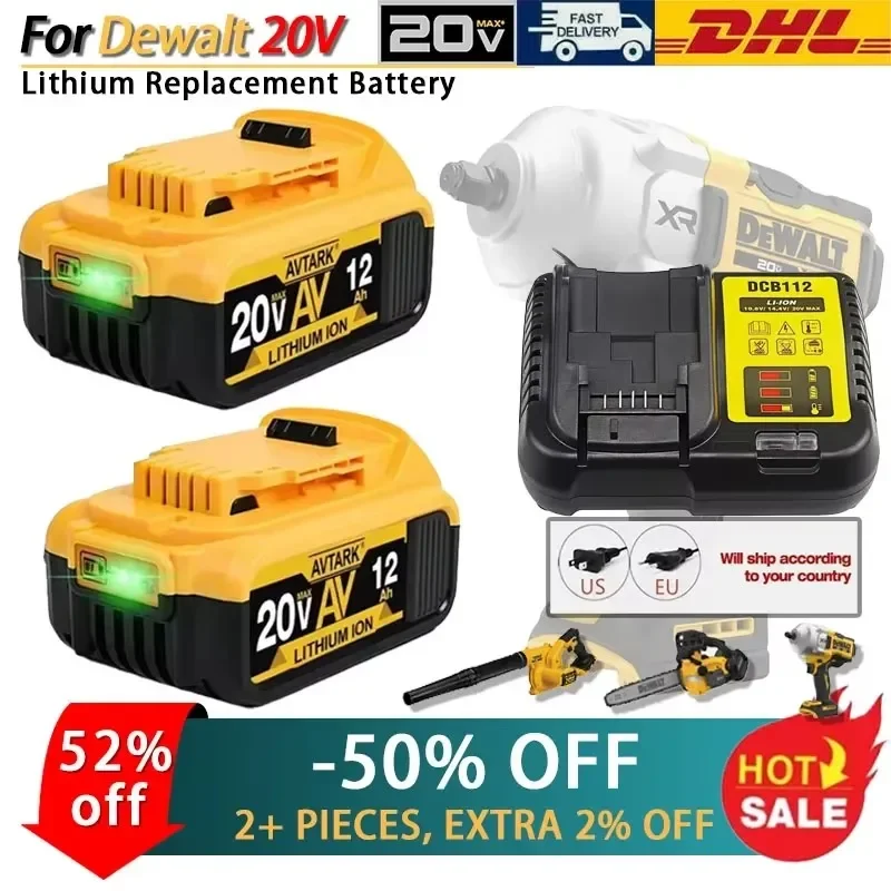100% NEW DCB200 20V 12000mAh Lithium Replacement Battery For Dewalt 18V DCB184 DCB200 DCB182 DCB180 DCB181 DCB182 DCB201 DCB206
100% NEW DCB200 20V 12000mAh Lithium Replacement Battery For Dewalt 18V DCB184 DCB200 DCB182 DCB180 DCB181 DCB182 DCB201 DCB206