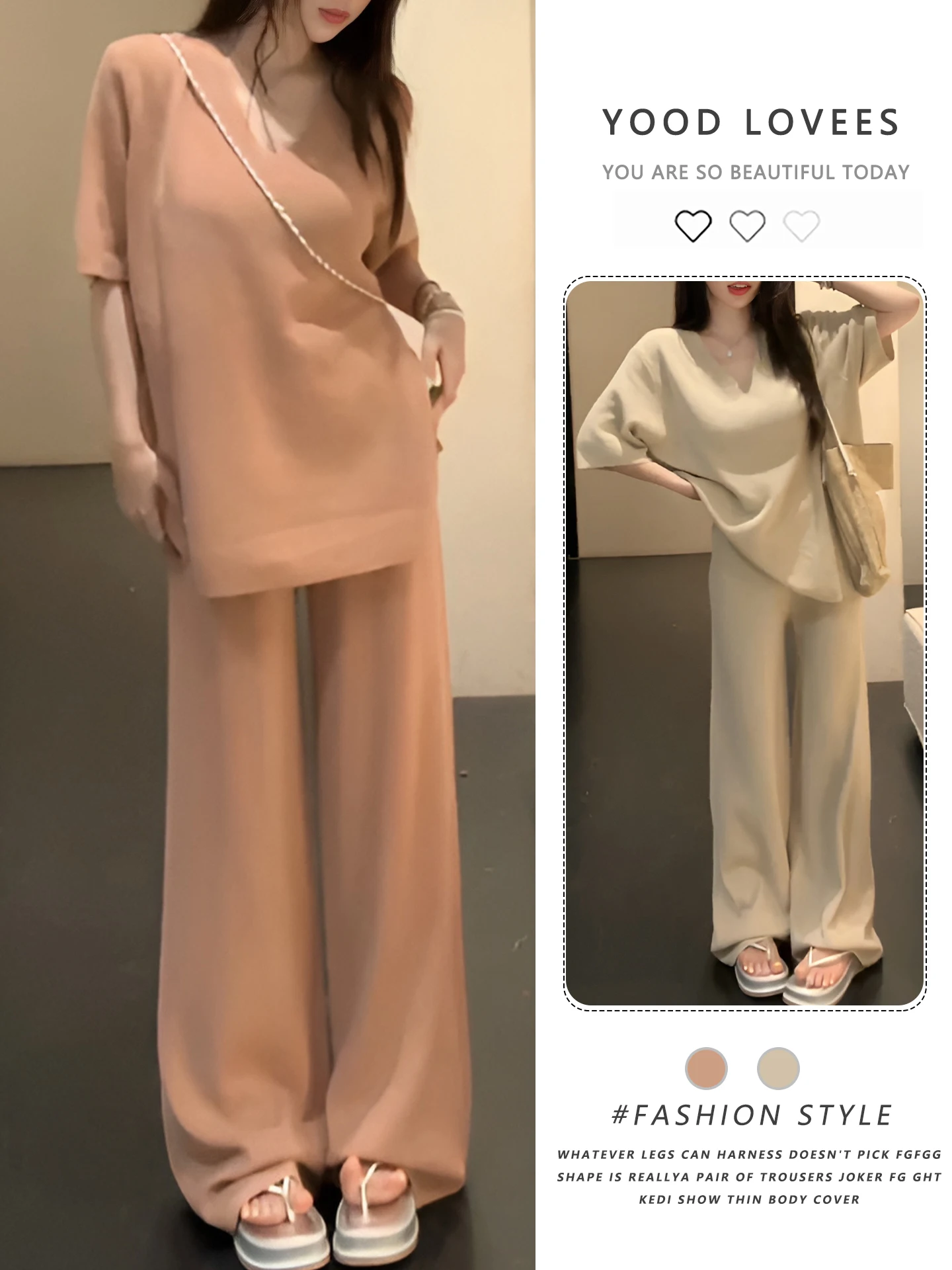 Elegant Casual V-neck Short Sleeve Top And Straight Leg Pants Set Lightweight Luxury Fashion Anti-aging Lazy Style Spring Aut...
Elegant Casual V-neck Short Sleeve Top And Straight Leg Pants Set Lightweight Luxury Fashion Anti-aging Lazy Style Spring Aut...
