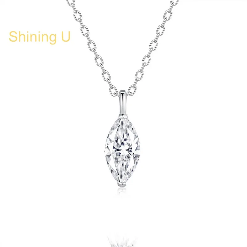 Shining U 925 Sterling Silver 1CT Marquise Cut Pear Oval VVS1 Moissanite Gems Necklace for Women Fine Jewelry Anniversary
Shining U 925 Sterling Silver 1CT Marquise Cut Pear Oval VVS1 Moissanite Gems Necklace for Women Fine Jewelry Anniversary