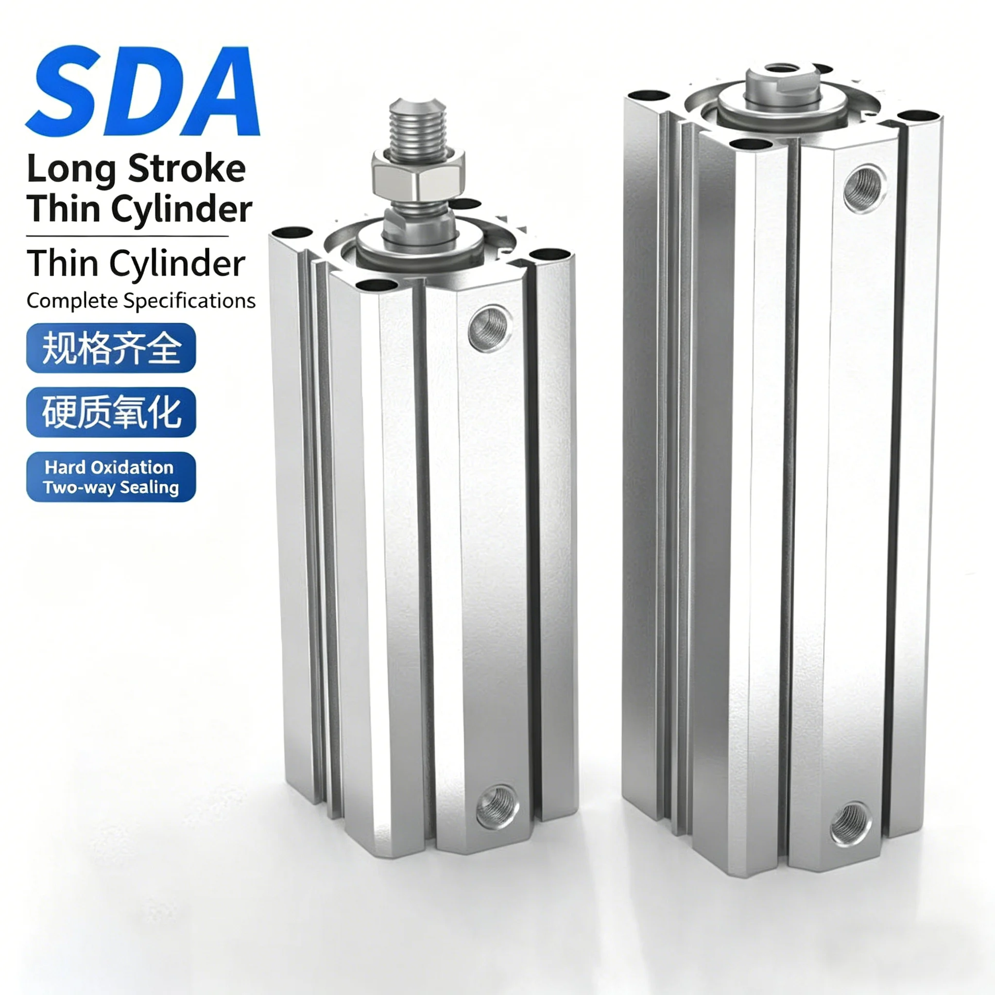 SDA32/40/50/63mm Bore Air Pneumatic Cylinder 110 120 125 130 140 150mm Lang Stroke Double Acting Compact Piston
SDA32/40/50/63mm Bore Air Pneumatic Cylinder 110 120 125 130 140 150mm Lang Stroke Double Acting Compact Piston