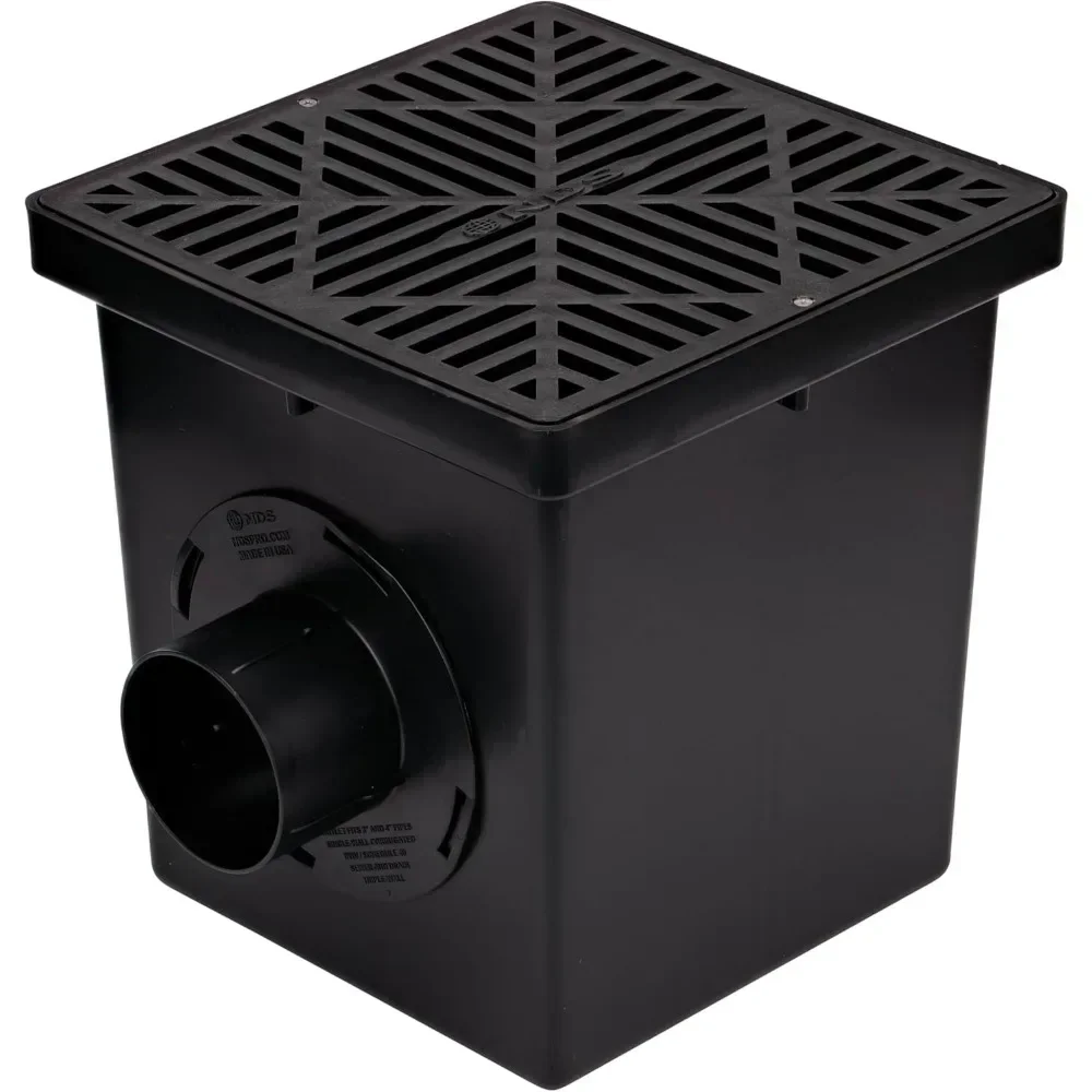 12-Inch Square Catch Basin Drain Kit with Two Openings Adapters Outlet Plug and Plastic Grate for Lawn Landscape
12-Inch Square Catch Basin Drain Kit with Two Openings Adapters Outlet Plug and Plastic Grate for Lawn Landscape