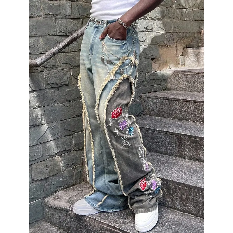 2026 Men Street Life Spring Casual Graphic Men'S Washed Distressed Floral Embroidery Patchwork Layered Denim Jeans
2026 Men Street Life Spring Casual Graphic Men'S Washed Distressed Floral Embroidery Patchwork Layered Denim Jeans