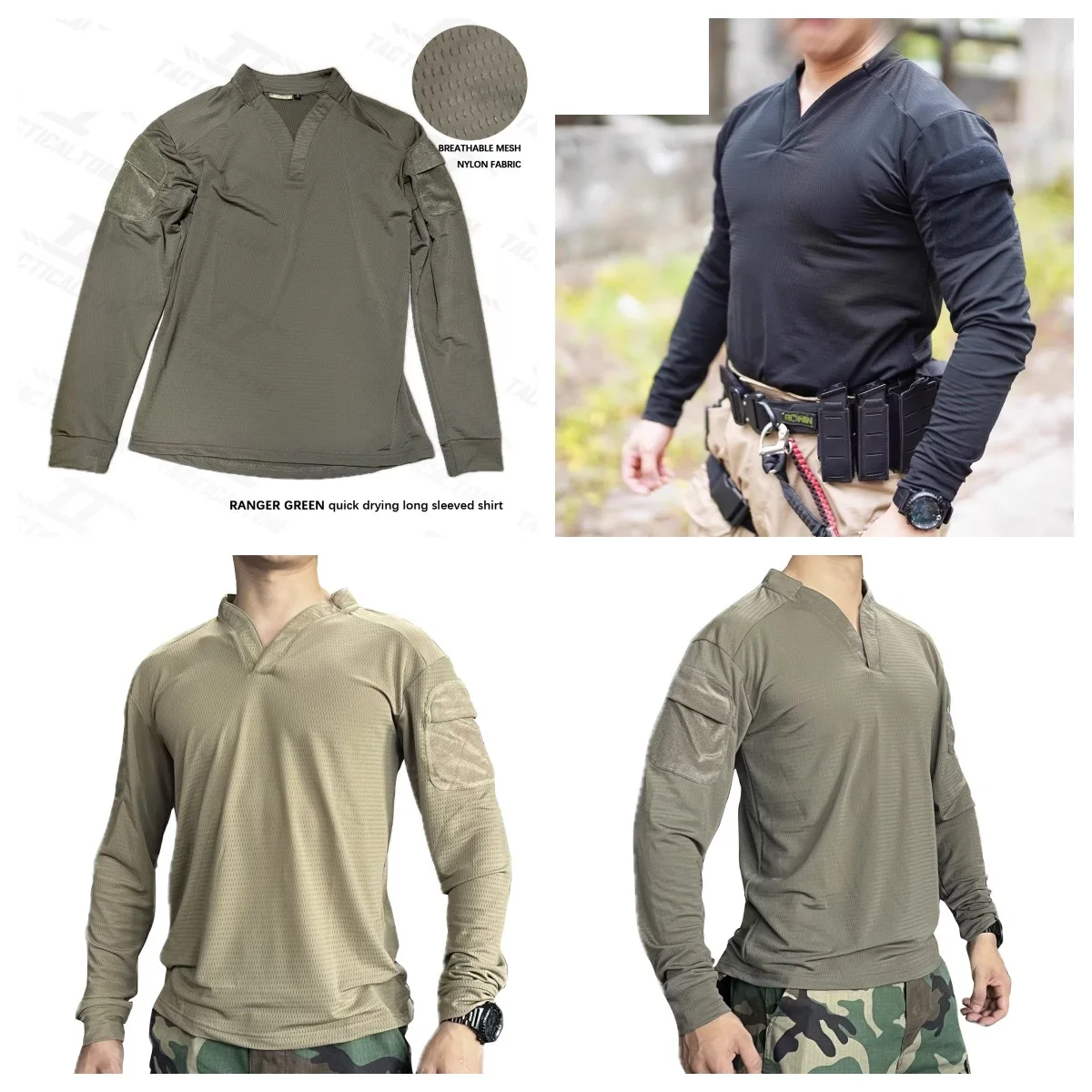 Reproduction VS Top V-neck Long sleeved T-shirt Quick drying Breathable Outdoor Tactical Mesh Elastic Top
Reproduction VS Top V-neck Long sleeved T-shirt Quick drying Breathable Outdoor Tactical Mesh Elastic Top