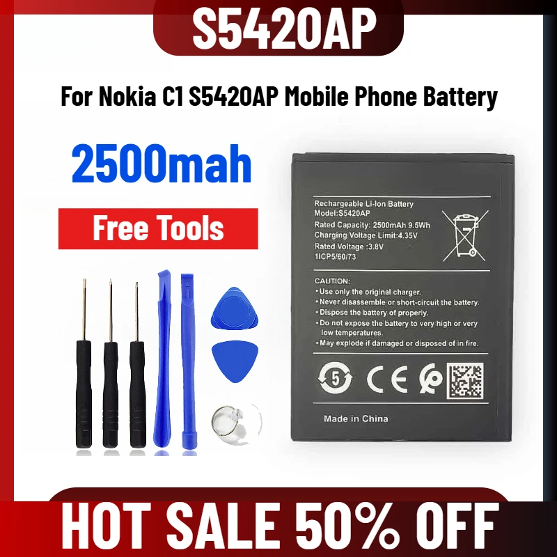 2500mah for Nokia C1 S5420AP Mobile Phone Battery
2500mah for Nokia C1 S5420AP Mobile Phone Battery