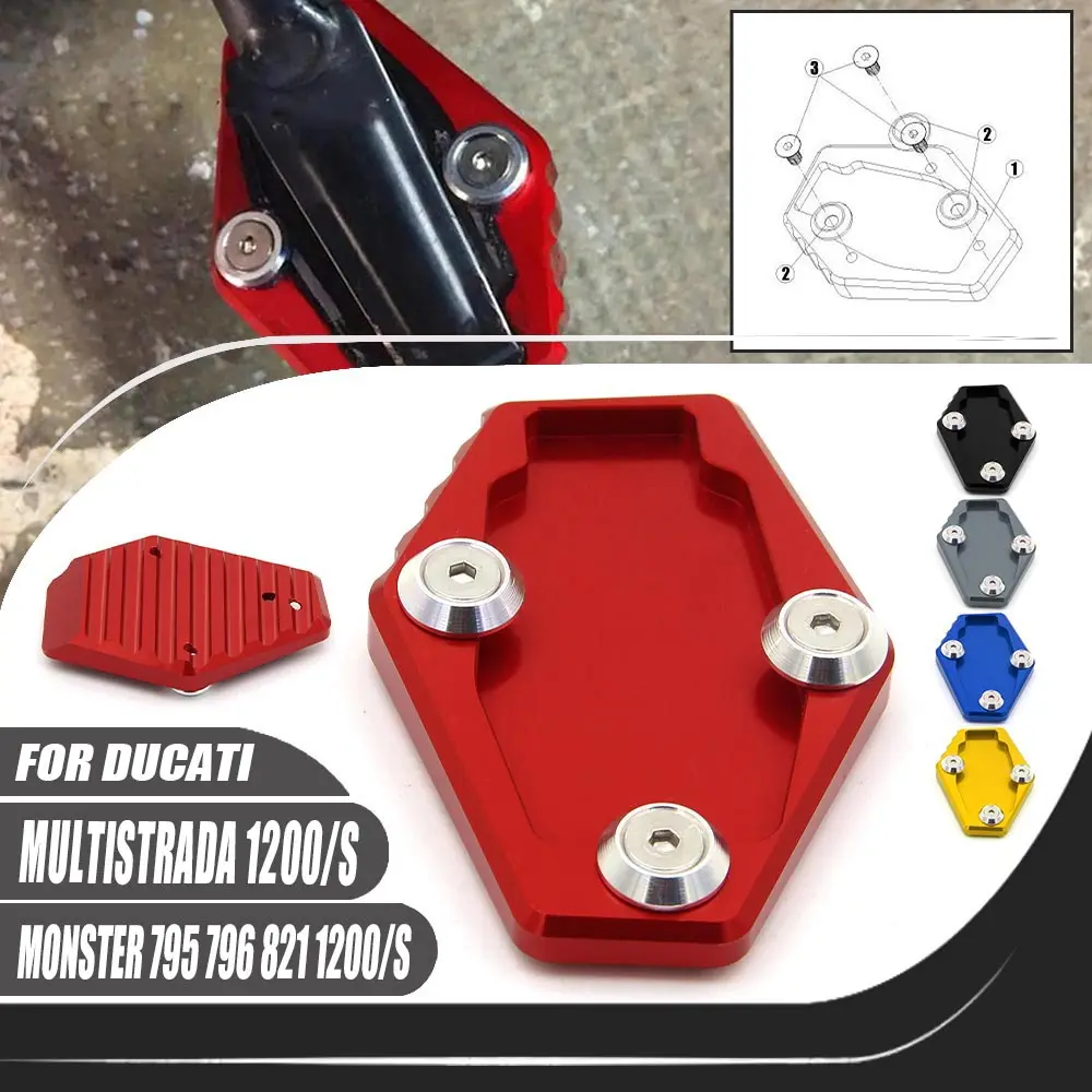 For Ducati Monster 795 796 821 1200 1200S Multistrada 1200/1200S Motorcycle CNC Kickstand Enlarger Side Stand Foot Pad Plate
For Ducati Monster 795 796 821 1200 1200S Multistrada 1200/1200S Motorcycle CNC Kickstand Enlarger Side Stand Foot Pad Plate