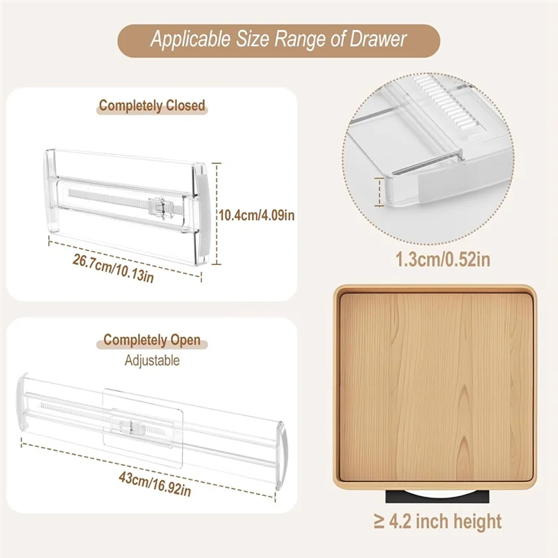 MOPHE-регулируемые расширяемые перегородки для ящиков, 4,09 дюйма, высота-4 шт., органайзер для комода для шкафа, одежды для макияжа
MOPHE-регулируемые расширяемые перегородки для ящиков, 4,09 дюйма, высота-4 шт., органайзер для комода для шкафа, одежды для макияжа