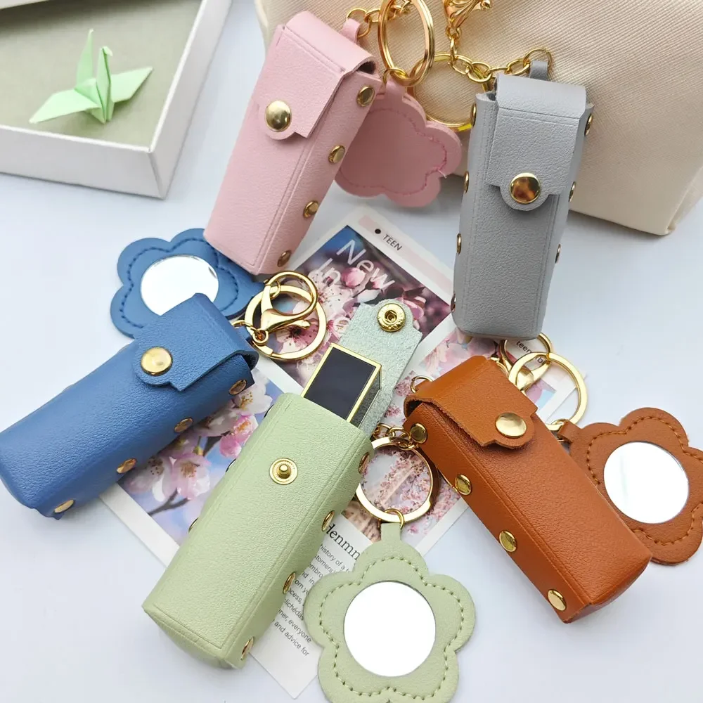 Bag Packet Flower Mirror Keychain Mini Leather Backpack Hangings Key Chain Ring New Portable Lipstick Small Keyring Gift
Bag Packet Flower Mirror Keychain Mini Leather Backpack Hangings Key Chain Ring New Portable Lipstick Small Keyring Gift