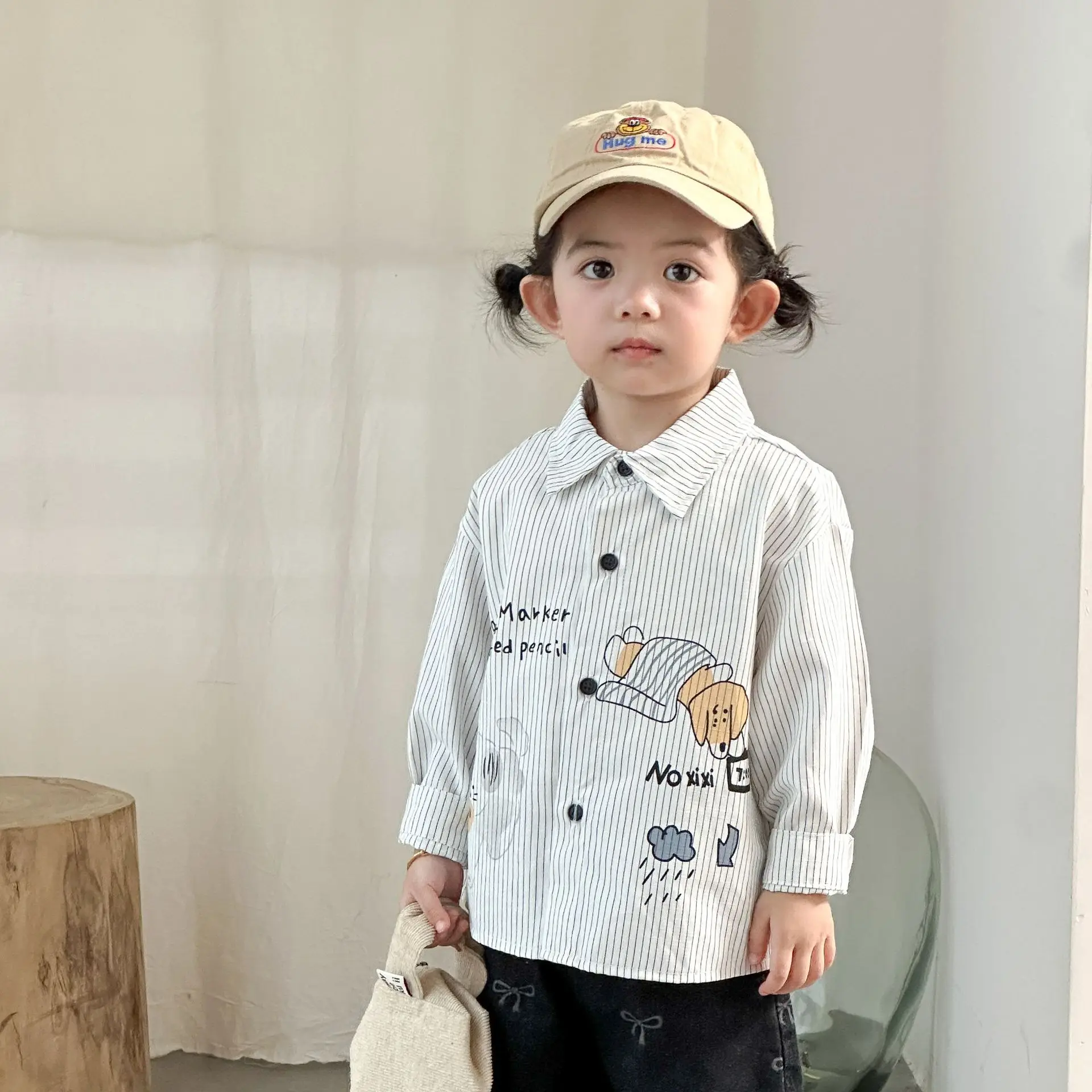 2026 Spring New Children Long Sleeve Shirts Fashion Boys Cotton Tops Toddler Girls Lapel Striped Shirts Kids Cartoon Casual Coat
2026 Spring New Children Long Sleeve Shirts Fashion Boys Cotton Tops Toddler Girls Lapel Striped Shirts Kids Cartoon Casual Coat
