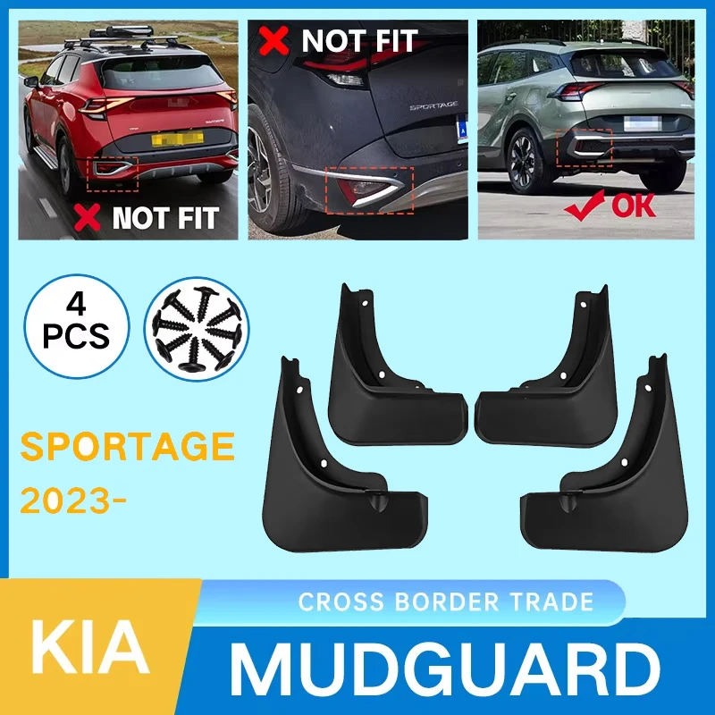 Mud Flaps for Kia Sportage 2023 2024 Lightning Splash Guards Fender MudFlaps Front Rear Mudguards Car Accessories
Mud Flaps for Kia Sportage 2023 2024 Lightning Splash Guards Fender MudFlaps Front Rear Mudguards Car Accessories
