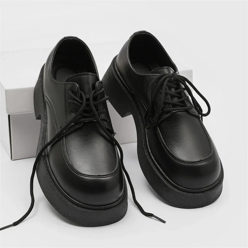 New Designer Leather Increased Men Women Thick Bottom Casual Shoes Round Head Black Platform Business Dress Shoes Oxford Outdoor
New Designer Leather Increased Men Women Thick Bottom Casual Shoes Round Head Black Platform Business Dress Shoes Oxford Outdoor