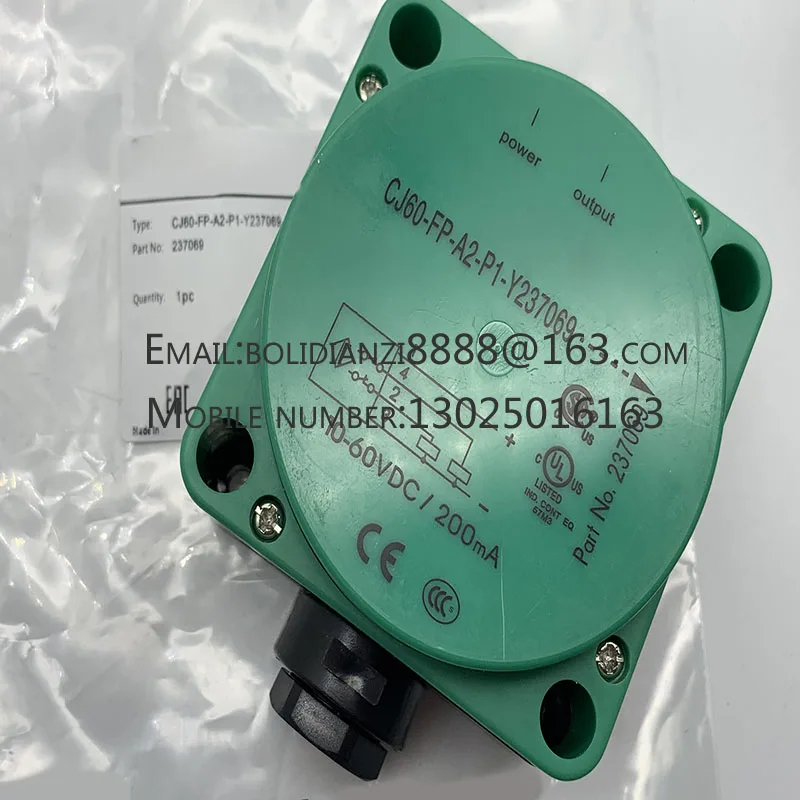 New proximity switch sensor CJ60-FP-A2-P1-Y237069 One year warranty In stock 
New proximity switch sensor CJ60-FP-A2-P1-Y237069 One year warranty In stock